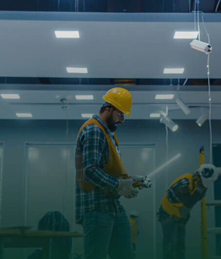 Light and Fan Installation Electrician installing lights and ceiling fans