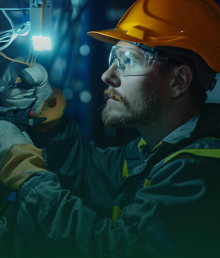 LEW Licensing and Electrical Endorsement Licensed electrical worker inspecting electrical systems